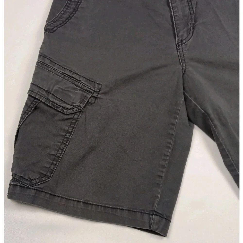 Unionbay Mens Size 32 Charcoal Gray Cargo Shorts Stretch Casual Outdoor